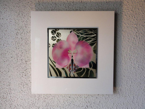 L'orchidée rose - 50 x 50cm